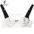 Sexy hot desi girl photo ropa interior para mujer nuevo bf photo net sujetador panty Fleur Du Mal Crochet Lace Balconette Bra